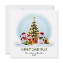 Tarjeta de Navidades de víboras y vacaciones anima