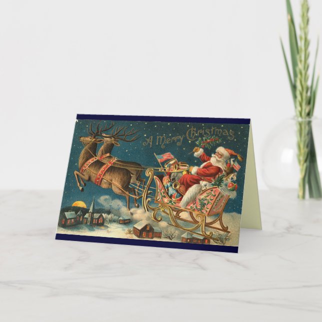 Tarjeta de Navidades de Victoria - Santa (Anverso)