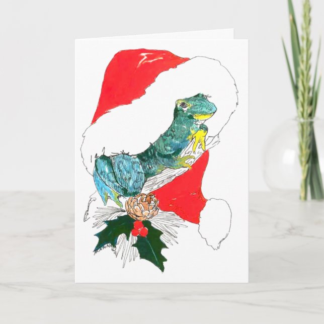 Tarjeta de Navidades de vida silvestre Gorra de Pa (Anverso)