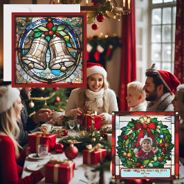 Tarjeta de Navidades de vidrio templado de Silver