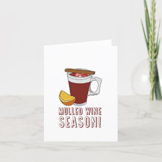 Tarjeta de Navidades de vino asado.