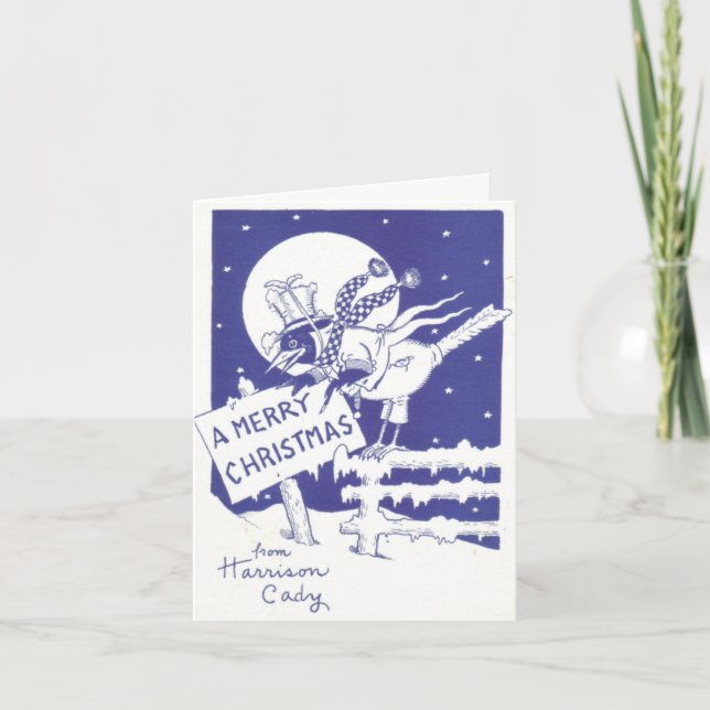 Tarjeta de Navidades de Vintage Harrison Cady (Anverso)