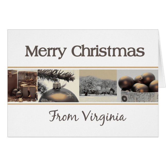 Tarjeta de Navidades de Virginia, específica del e (Anverso (Horizontal))