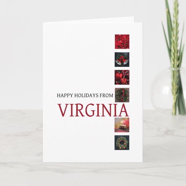 Tarjeta de Navidades de Virginia, específica del e (Anverso)
