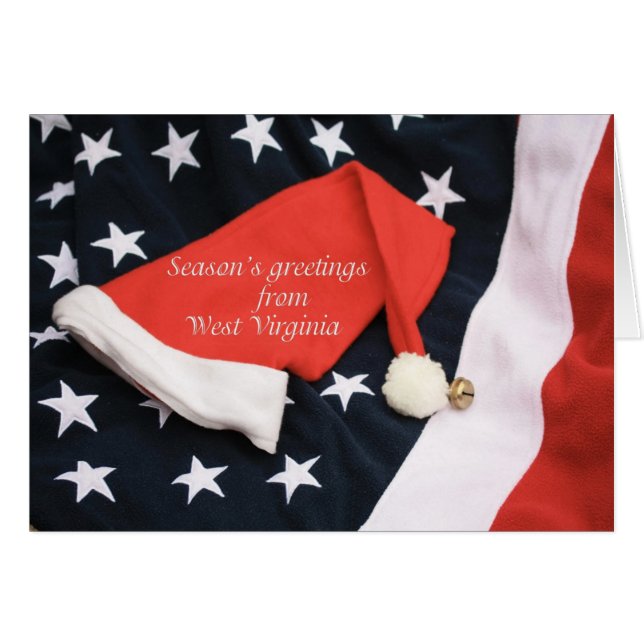 Tarjeta de Navidades de Virginia Occidental, espec (Anverso (Horizontal))