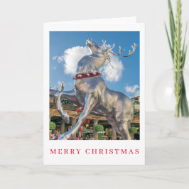 Tarjeta de Navidades de vista de modelos de renos