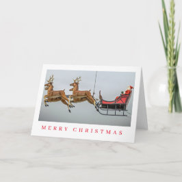 Tarjeta de Navidades de vista figurativa de Santa