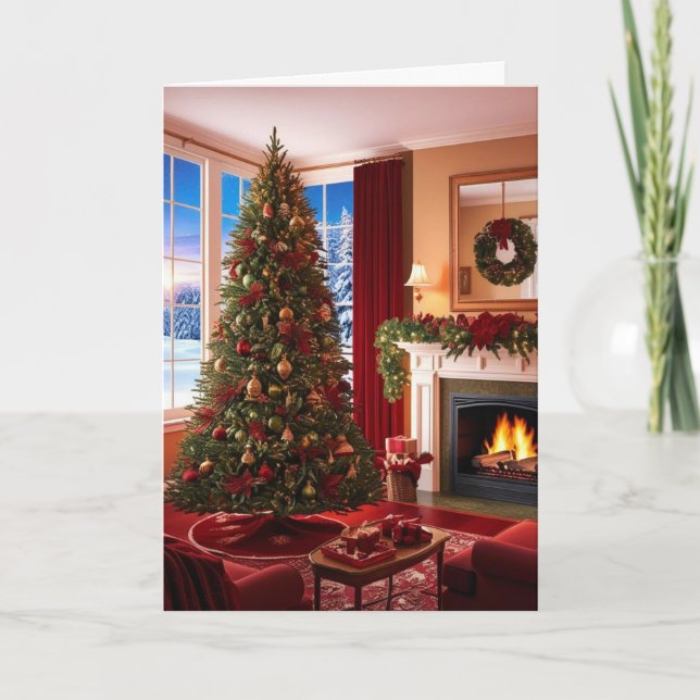 Tarjeta de Navidades de Warmth para navidades (Anverso)