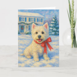 Tarjeta de Navidades de West Highland Terrier