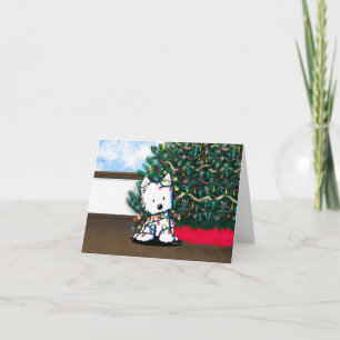 Tarjeta de Navidades de West Highland White Terrie