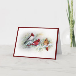Tarjeta de Navidades de Winter Cardinals