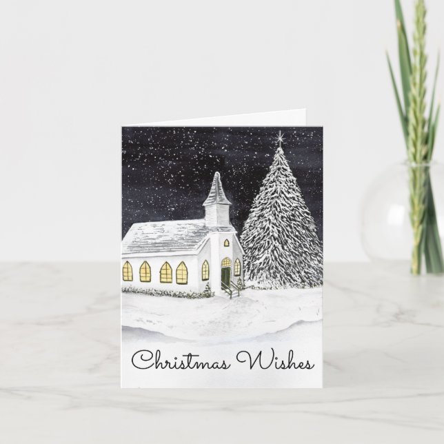 Tarjeta de Navidades de Winter Church (Anverso)