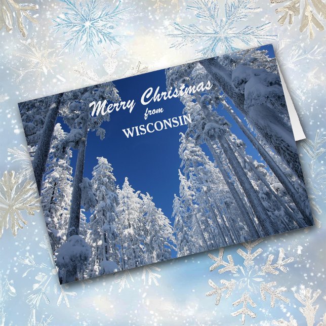Tarjeta de Navidades de Wisconsin con árboles de n (Subido por el creador)