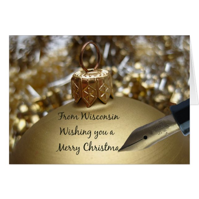 Tarjeta de Navidades de Wisconsin, específica del  (Anverso (Horizontal))
