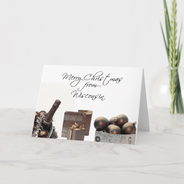 Tarjeta de Navidades de Wisconsin, específica del  (Anverso)