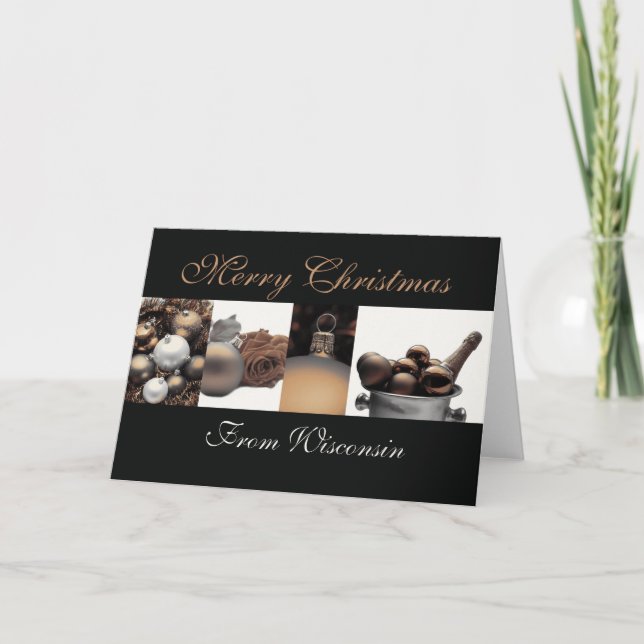 Tarjeta de Navidades de Wisconsin, específica del  (Anverso)