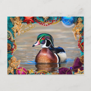 Tarjeta de Navidades de Wood Duck Drake