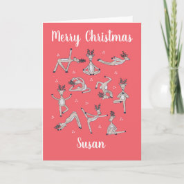Tarjeta de Navidades de yoga personalizada
