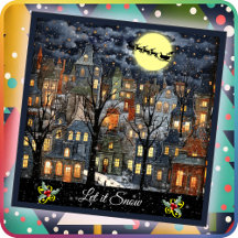 TARJETA DE navidades - Déjalo nevar - Tarjeta plan