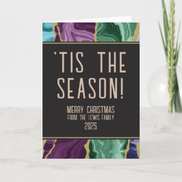 Tarjeta de Navidades del Agate Acuático Peacock