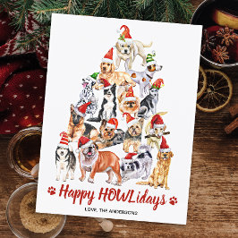 Tarjeta de Navidades del amante de los perros de B