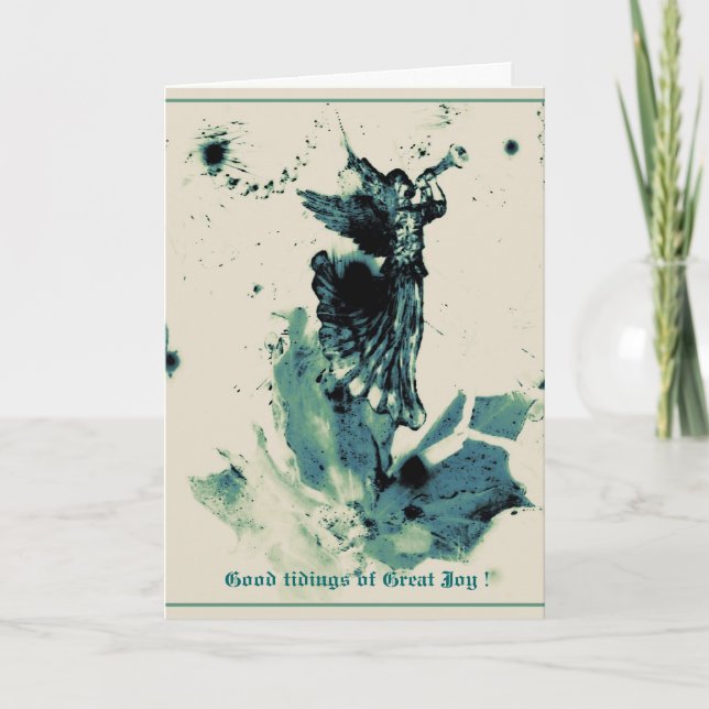 Tarjeta de Navidades del Angel de las buenas nueva (Anverso)