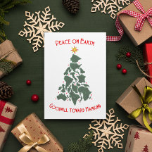 Tarjeta de Navidades del Árbol de Navidad Mundial