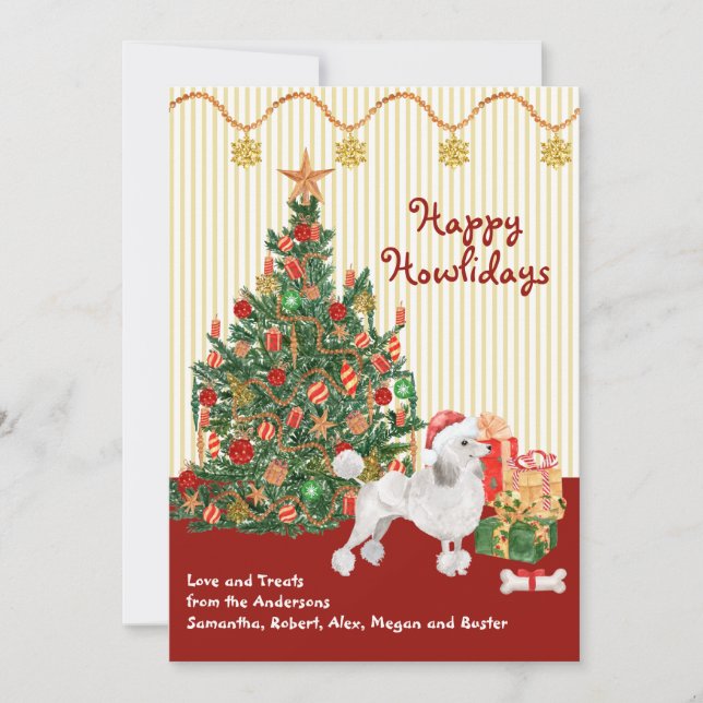 Tarjeta de Navidades del árbol del canapé blanco d (Anverso)
