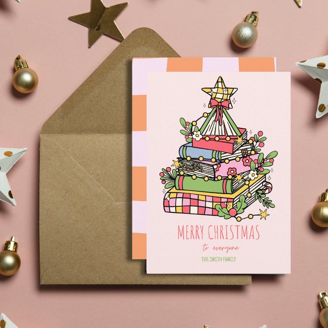 Tarjeta de Navidades del árbol del libro blanco (Subido por el creador)