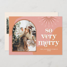 Tarjeta de Navidades del Boho de Fotos con arcos R