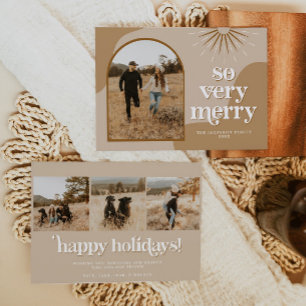 Tarjeta de Navidades del Boho de Fotos con arcos R