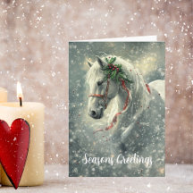 Tarjeta de Navidades del caballo mágico