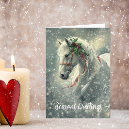 Tarjeta de Navidades del caballo mágico