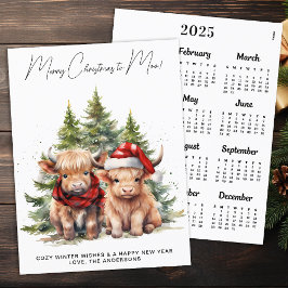 Tarjeta de Navidades del calendario Cozy Highland 