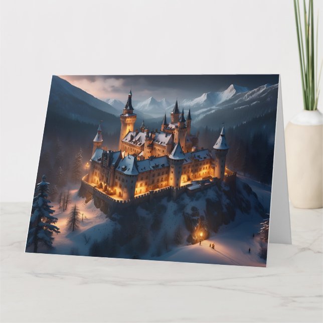 Tarjeta de Navidades del Castillo de Invierno. (Anverso)