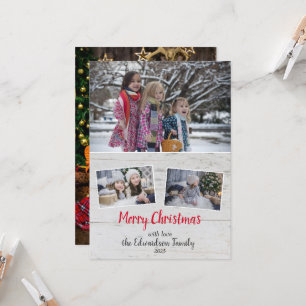 Tarjeta de Navidades del collage de fotos de la fa