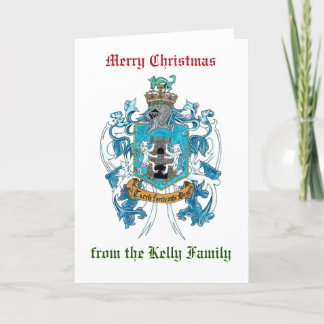 Tarjeta de Navidades del escudo de la familia Kell