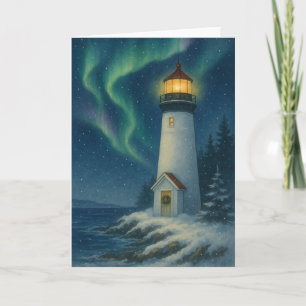 Tarjeta de Navidades del faro de Aurora