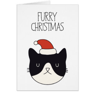 Tarjeta de Navidades del gato Lover "Navidades fur