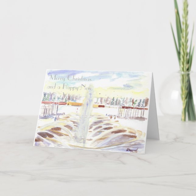 Tarjeta de Navidades del jardín de Alnwick (Anverso)