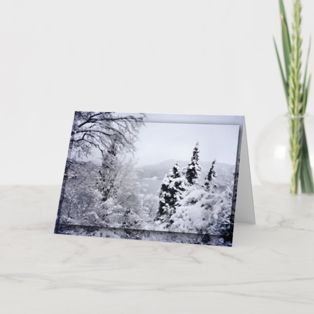 Tarjeta de Navidades del lago Nojiri (Anverso)