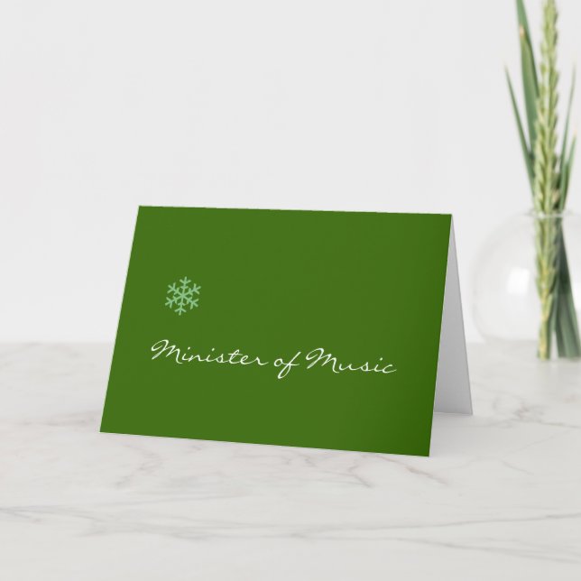 Tarjeta de Navidades del Ministro de Música (Anverso)