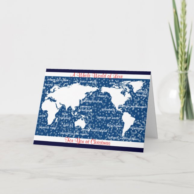 Tarjeta de Navidades del mundo del amor (Anverso)