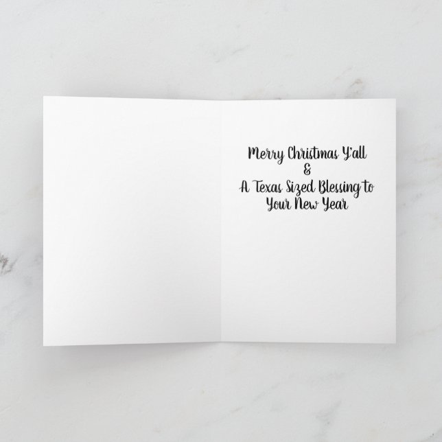 Tarjeta de Navidades del orgullo de Texas (Interior)
