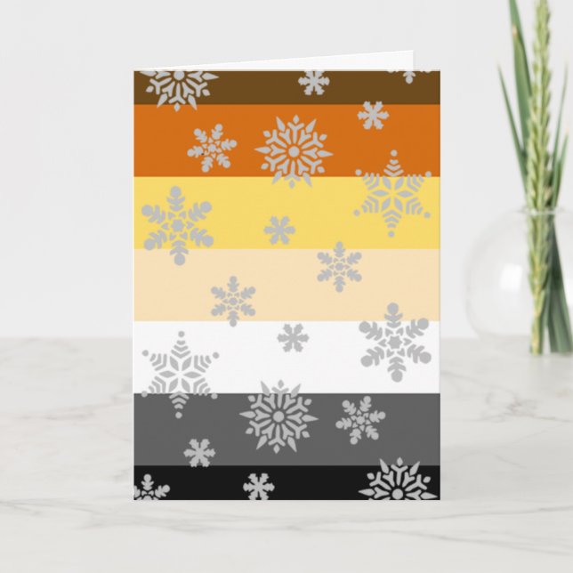 Tarjeta de Navidades del Orgullo Gay simple y eleg (Anverso)