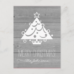 Tarjeta de Navidades del panel de moda rústica