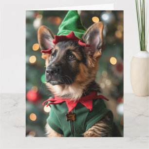 Tarjeta de Navidades del Pastor Elf de Alemania