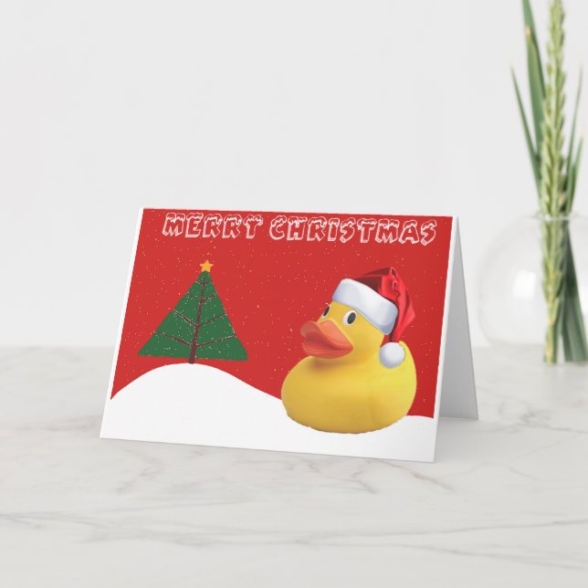 Tarjeta de Navidades del pato navidades (Anverso)