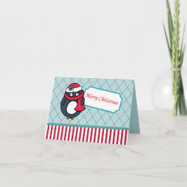 Tarjeta de Navidades del pingüino