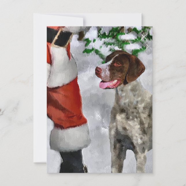 Tarjeta de Navidades del puntero Santa de Shorthai (Anverso)